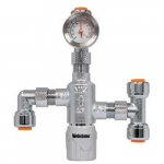 1/4" Mixing Valve with Check Valves & Gauge