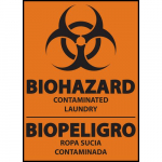 Safety Sign, "Biohazard Laundry" (Eng/Spn)