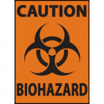 Safety Sign, "Caution Biohazard", Aluminum