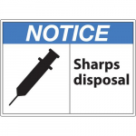 Safety Sign "Notice Sharps Disposal"_noscript