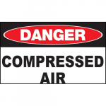 Safety Sign, "Danger Compressed Air"