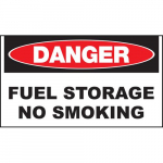 Safety Sign, "Danger Fuel Storage", Plastic