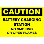 Safety Sign, "Caution Battery Charging"