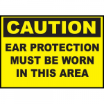 Safety Sign, "Caution Ear Protection"_noscript