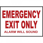 Safety Sign "Emergency Exit Only"_noscript