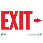 "Exit" Right Arrow Aluminum Safety Sign_noscript