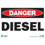 Safety Sign with Legend: "Danger Diesel"