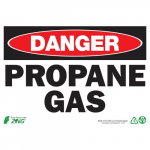 Eco "Danger Propane Gas" Plastic Safety Sign
