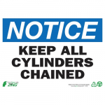 Eco Sign "Notice Keep Cylinder Chained"_noscript
