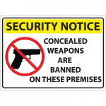 Window Decal "Security Notice Concealed..."