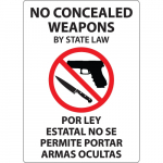 Carry Label "No Concealed Weapons by..."