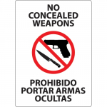 "No Concealed Weapons" Carry Label_noscript