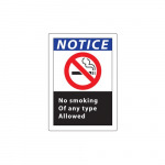 "Notice No Smoking" Window Decal
