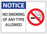 "Notice No Smoking of Any Type Allowed" Sign_noscript