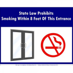 "State Law Prohibits Smoking" Window Decal