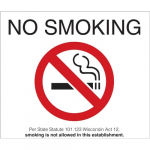 "No Smoking Per State Statute" Label_noscript