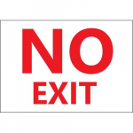 7" x 10" Aluminum Sign: "No Exit"_noscript