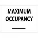 7" x 10" Aluminum Sign: "Maximum Occupancy"_noscript