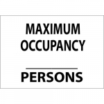Aluminum Sign: "Maximum Occupancy Persons"_noscript