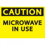 Aluminum Sign: "Caution Microwave in Use"_noscript