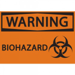 7" x 10" Aluminum Sign: "Warning Biohazard"_noscript