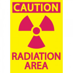 Aluminum Sign: "Caution Radiation Area"_noscript
