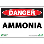 Safety Sign, "Ammonia", Recycled Plastic