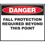 Safety Sign, "Danger Fall Protection"