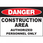 Safety Sign, "Danger Construction Site"_noscript