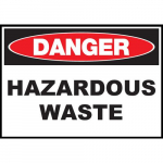 Safety Sign, "Danger Hazardous Waste"_noscript