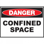 Safety Sign, "Danger Confined Space"