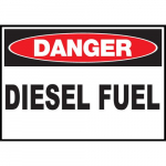 Safety Sign, "Danger Diesel Fuel", Aluminum