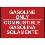 Safety Sign, "Bilingual Gasoline Only"_noscript
