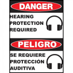 Safety Sign, "Danger Hearing" (Eng/Spn)_noscript