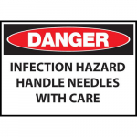 Safety Sign, "Danger Infection Hazard"