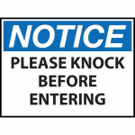 Safety Sign "Notice Knock Before Enter"_noscript