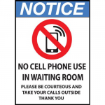 Safety Sign "Notice No Cell Phone"_noscript