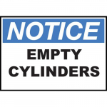Safety Sign "Notice Empty Cylinders"_noscript