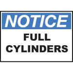 Safety Sign "Notice Full Cylinders"_noscript