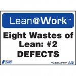 Lean@Work "Eight Wastes Defects" Sign_noscript