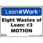 Lean@Work "Eight Wastes Motion" Plastic Sign_noscript