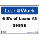 Lean@Work "Six Ss Lean Shine" Plastic Sign_noscript