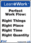 Lean@Work "Perfect Work Flow" Plastic Sign_noscript