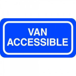 6" x 12" Aluminum Sign: "Van Accessible"