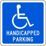 Aluminum Sign "Handicapped Parking"_noscript