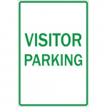 18" x 12" Aluminum Sign: "Visitor Parking"