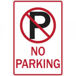 Aluminum Eco Sign with Legend "No Parking"_noscript