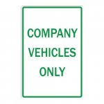 Aluminum Sign: "Company Vehicles Only"_noscript