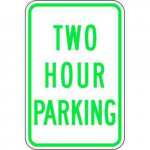 18" x 12" Aluminum Sign: "Two Hour Parking"_noscript