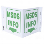 Eco "MSDS Info" Plastic Safety V Sign
